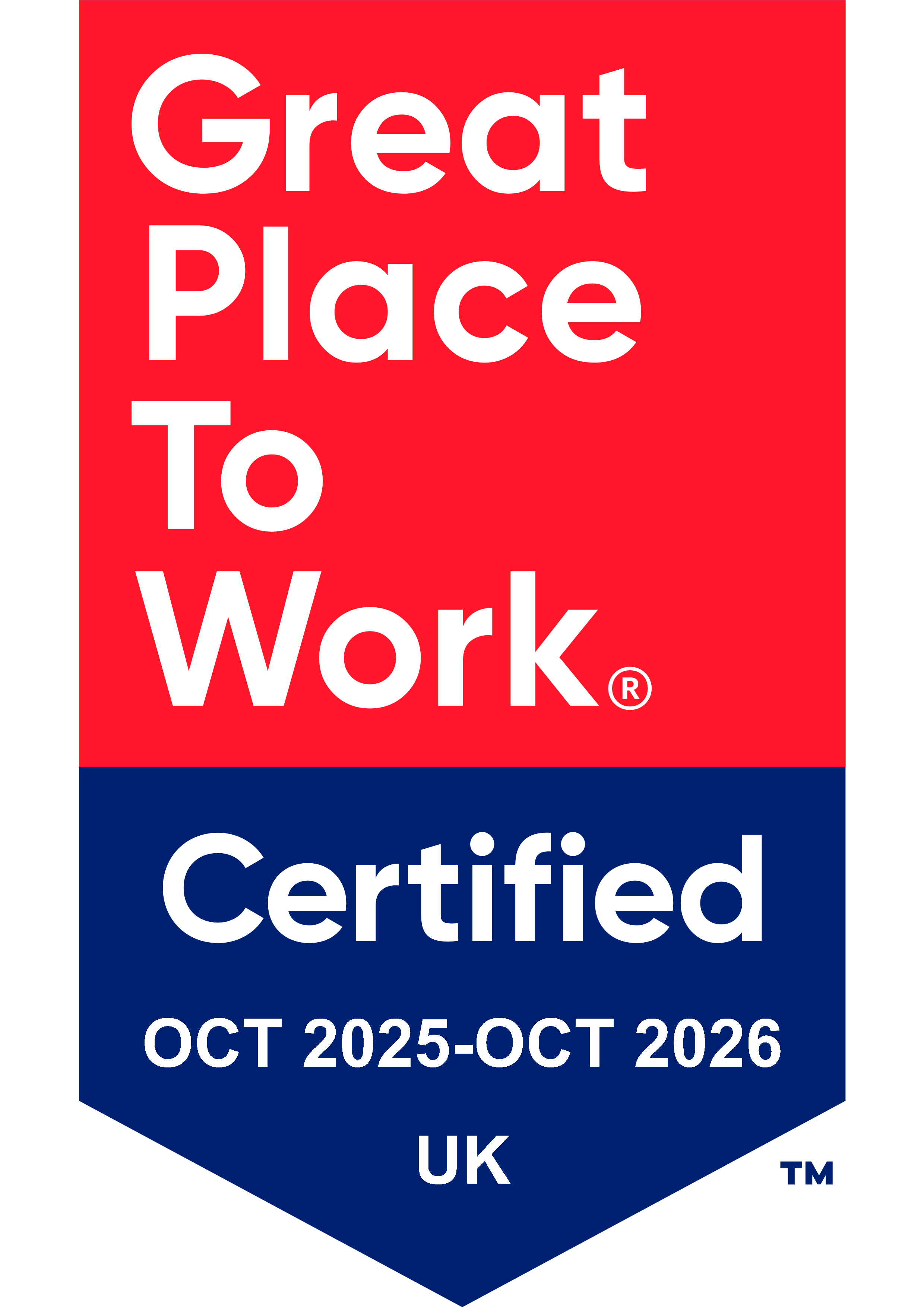 Great place to work - Certified June 2025 to June 2026 - UK