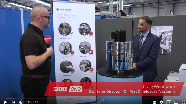 Filtermist and MTD CNC discuss three different oil mist removal technologies