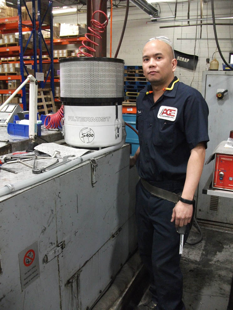 Filtermist S400 oil mist filter ACES it for Canadian customer