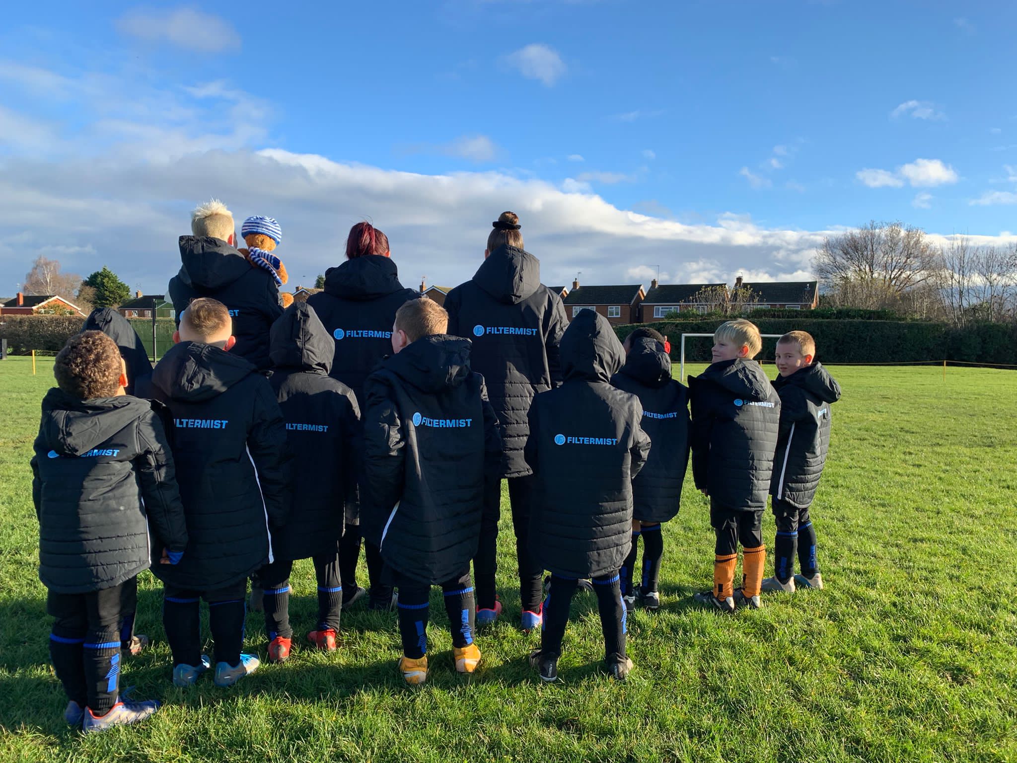 Keeping Randlay Colts Blue football team warm this winter!