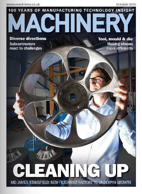 Filtermist makes front cover of Machinery Magazine
